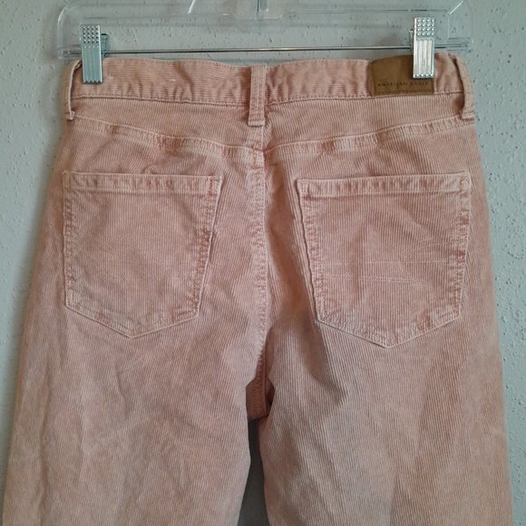 American Eagle Outfitters Mom Jean High Waist Corduroy Jeans Blush Pink Size 0 - Picture 5 of 10